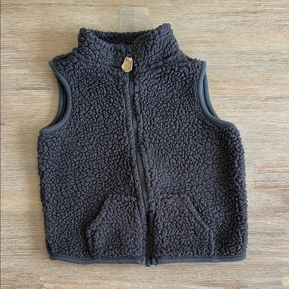 Carter’s | Cozy Gray Sherpa Vest | 18m